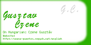 gusztav czene business card